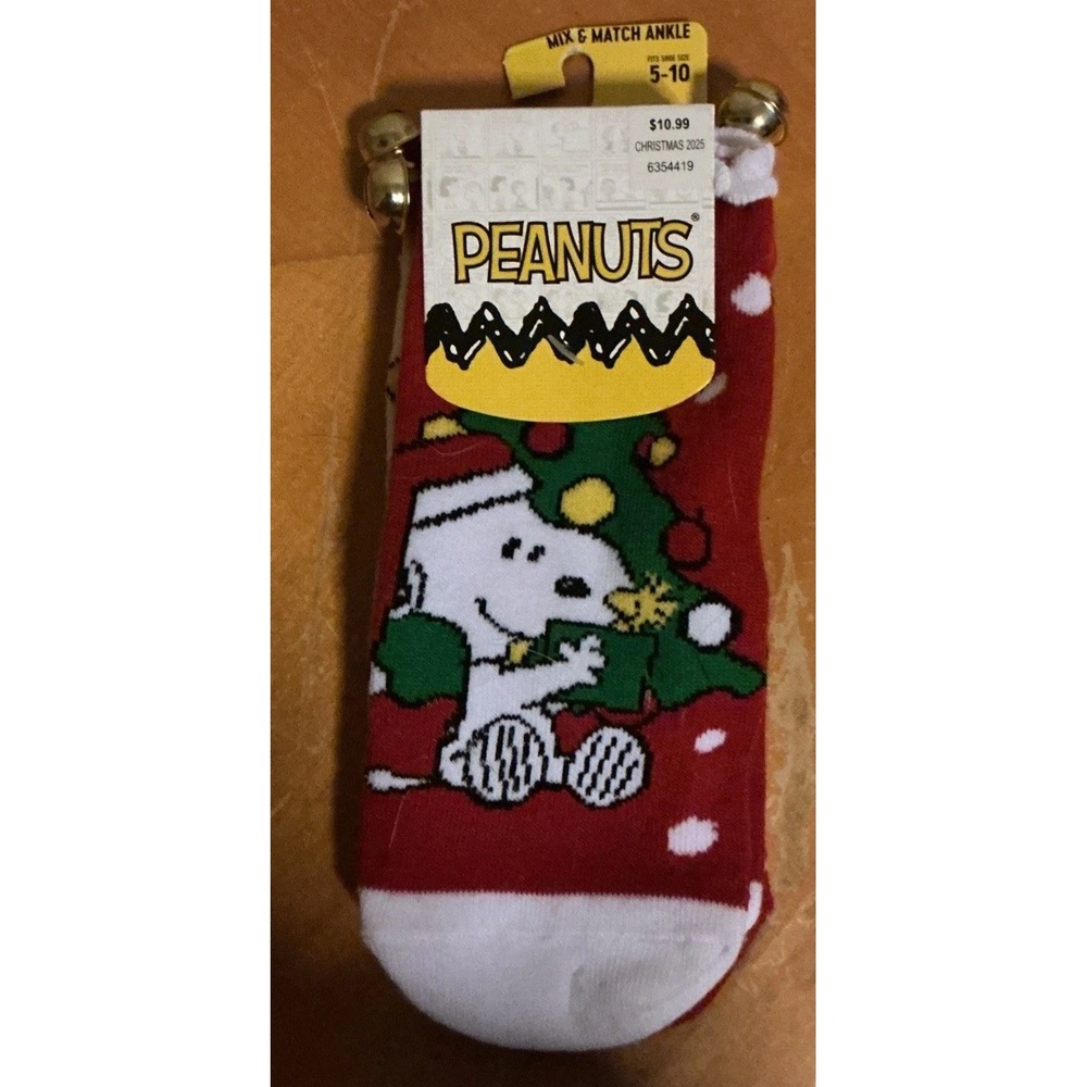 Peanuts Snoopy Socks Ankle Socks‎ Fits Shoe Size 5-10